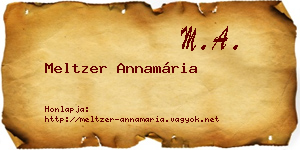 Meltzer Annamária névjegykártya